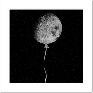 Moon balloon Posters and Art